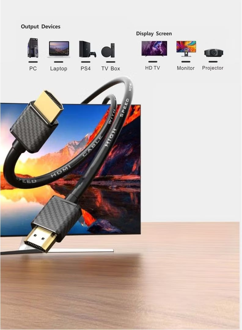 earldom4K HDMI Cable – 3M Ultra HD Audio Video Cable (W24) | Supports 3D, 1080P Full HD,