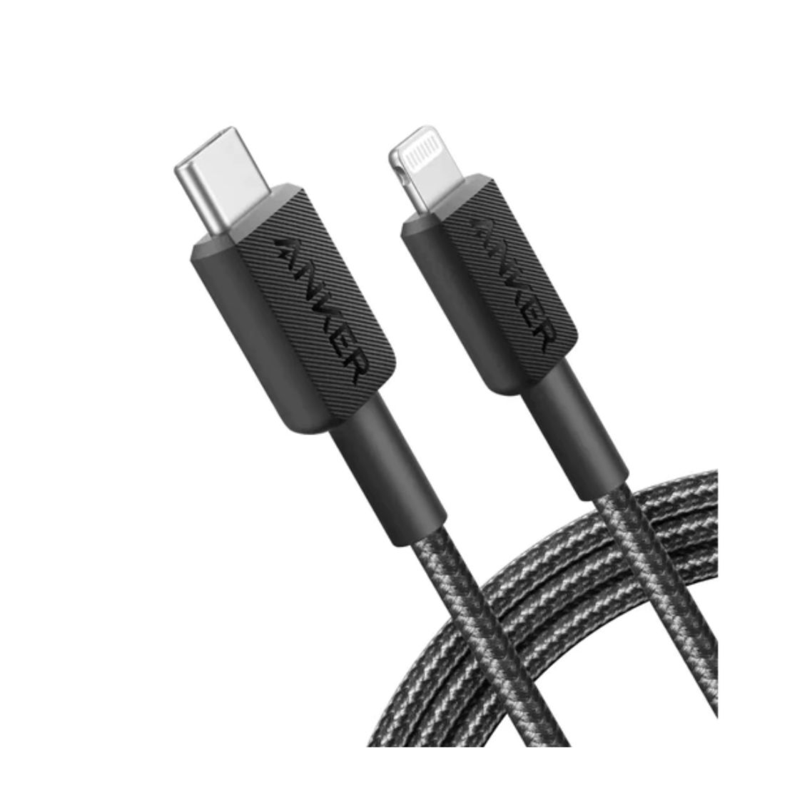 Anker 322 Usb-c To Lightning Cable Braided 10ft (A81b7G11) -black