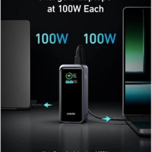 Anker Prime 20000mAh Power Bank 200W | 2x USB-C 1x USB-A | 100W Input | Smart Display | A1336011- Black