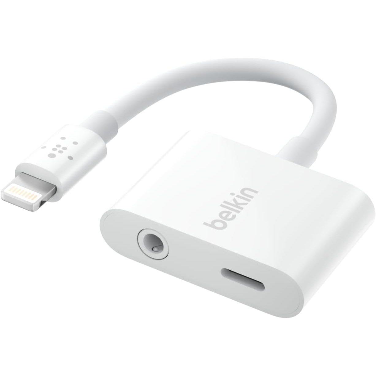 Belkin Lightning to 3.5mm Audio + Charge Rockstar (White) Adapter