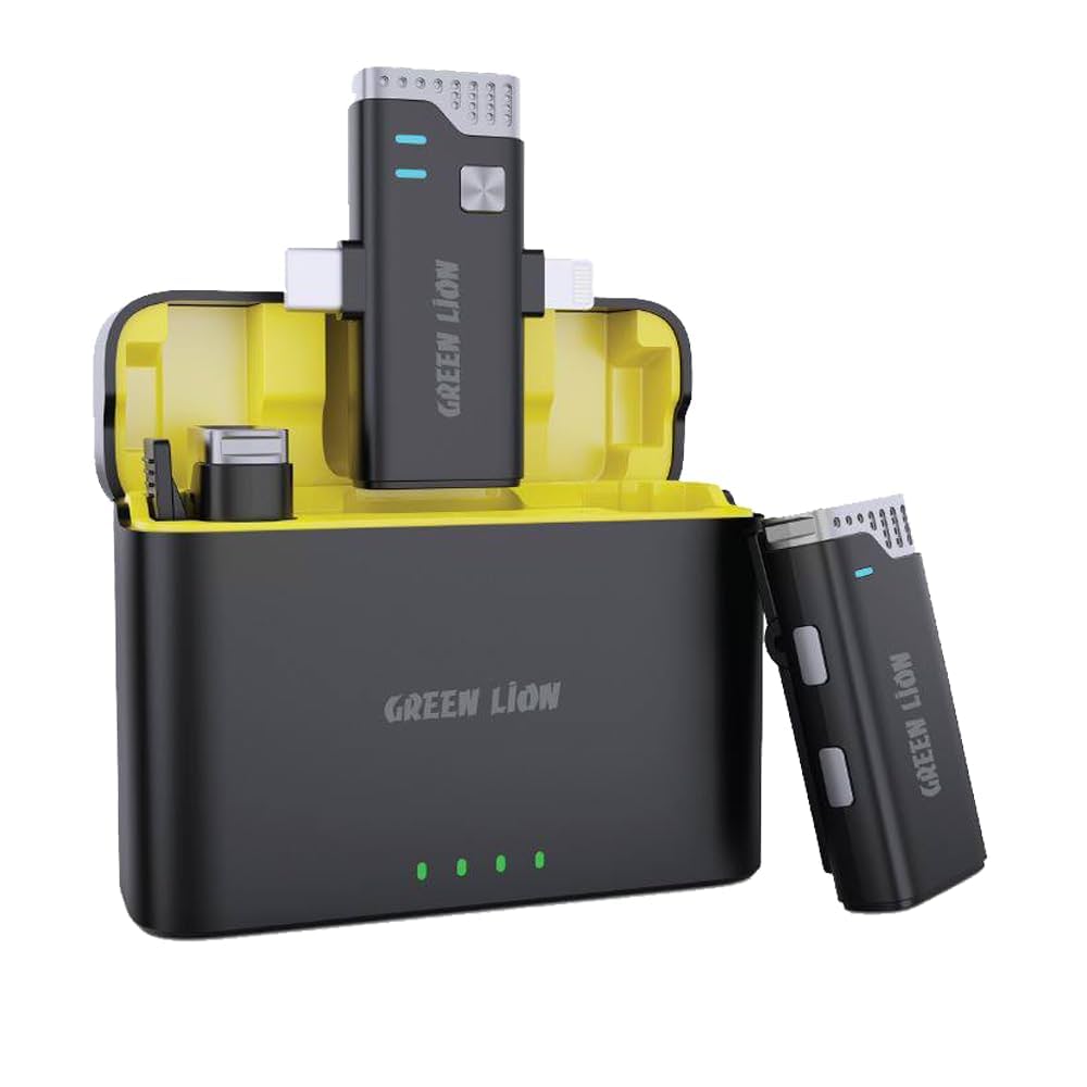 Green Lion 3-in-1 360° Microphone USB-C & Lightning Connector