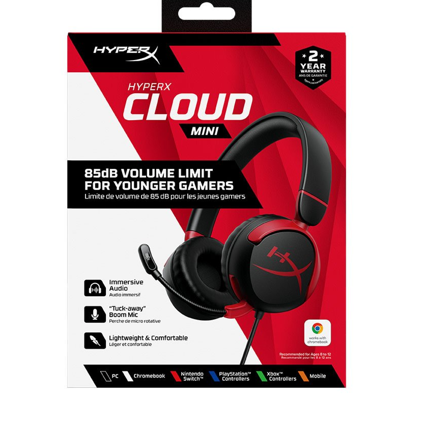 HyperX Cloud Mini Wired Gaming Headset - Black/Red