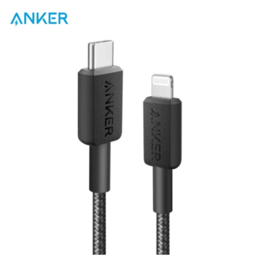 Anker 322 USB-C to Lightning 3ft Braided Cable A81B5H11 - Black