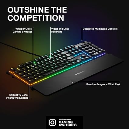 SteelSeries Apex 3 RGB Gaming Keyboard