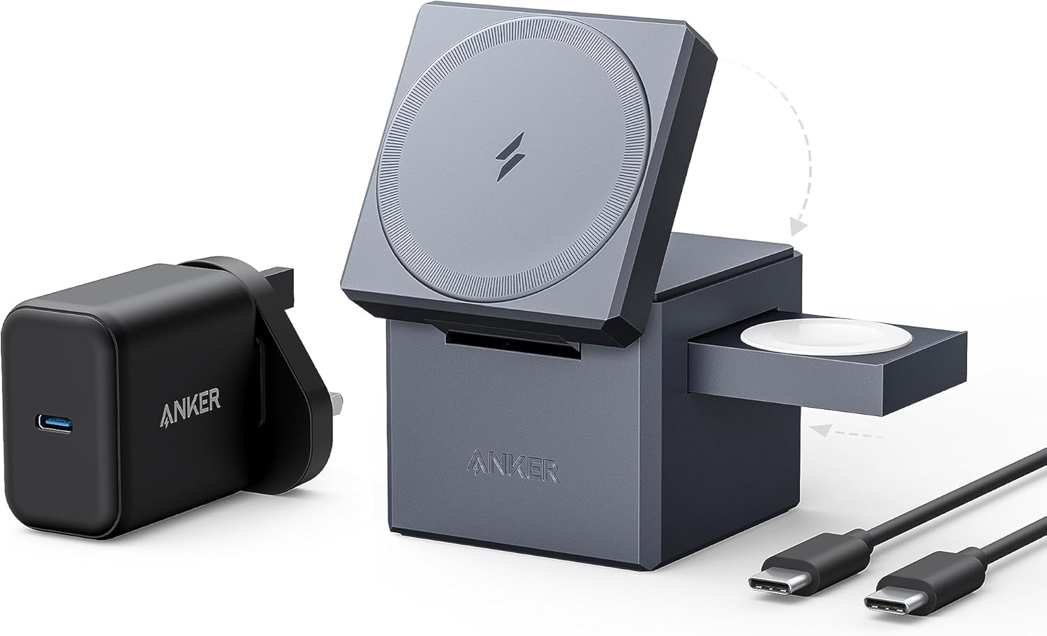 Anker 3 in 1 Cube with MagSafe Y1811HA1 – Grey