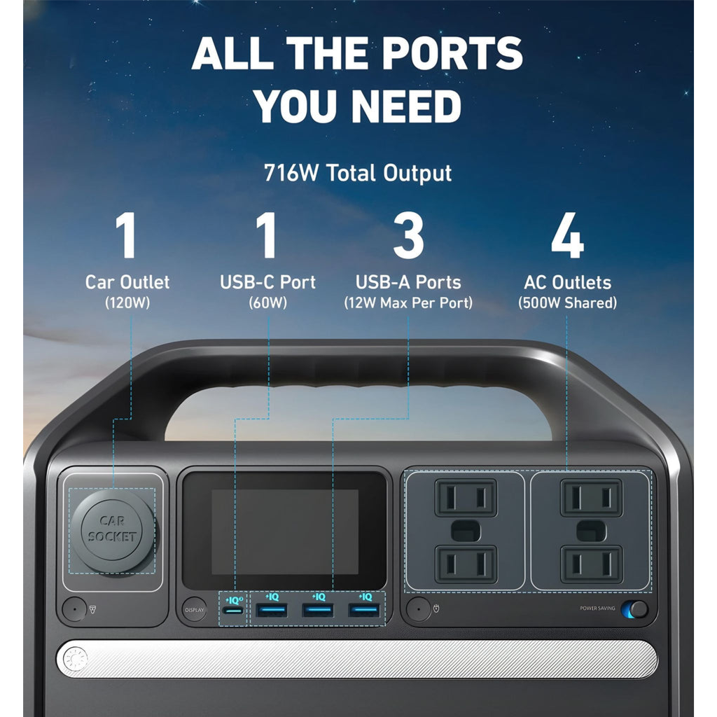 Anker 535 Portable Power Station | 512WH