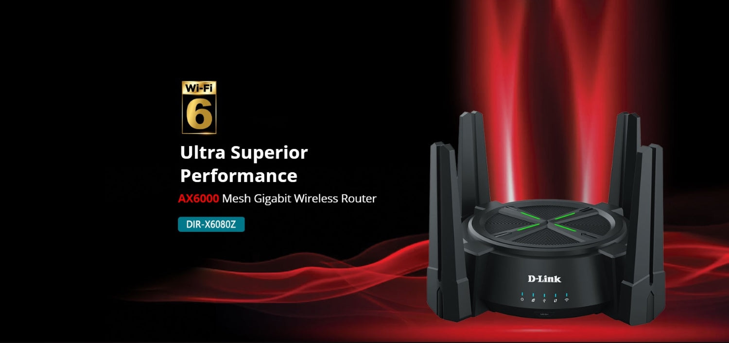D-LINK ROUTER AX6000 MESH GIGABIT WIRELESS - Wi-Fi6
