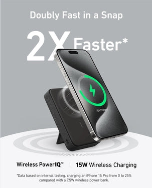 Anker MagGo PowerBank 15W 10000mAh Ultra-Fast Magnetic Charging with Smart Display  - Black