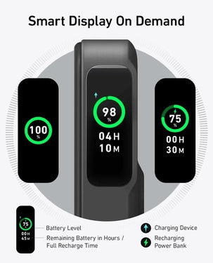 Anker MagGo PowerBank 15W 10000mAh Ultra-Fast Magnetic Charging with Smart Display  - Black