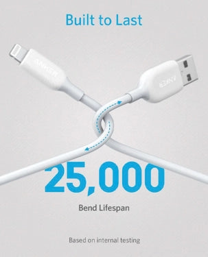 Anker Powerline III USB-A with Lightning Connector Cable (3ft) A8812H21 – White