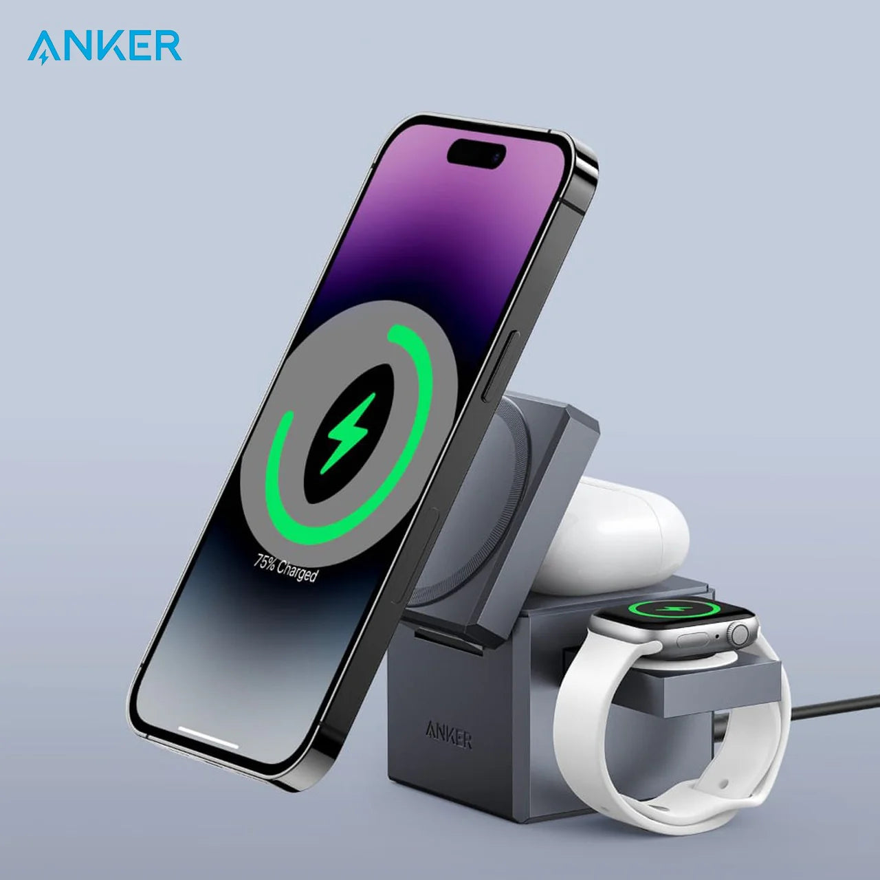 Anker 3 in 1 Cube with MagSafe Y1811HA1 – Grey