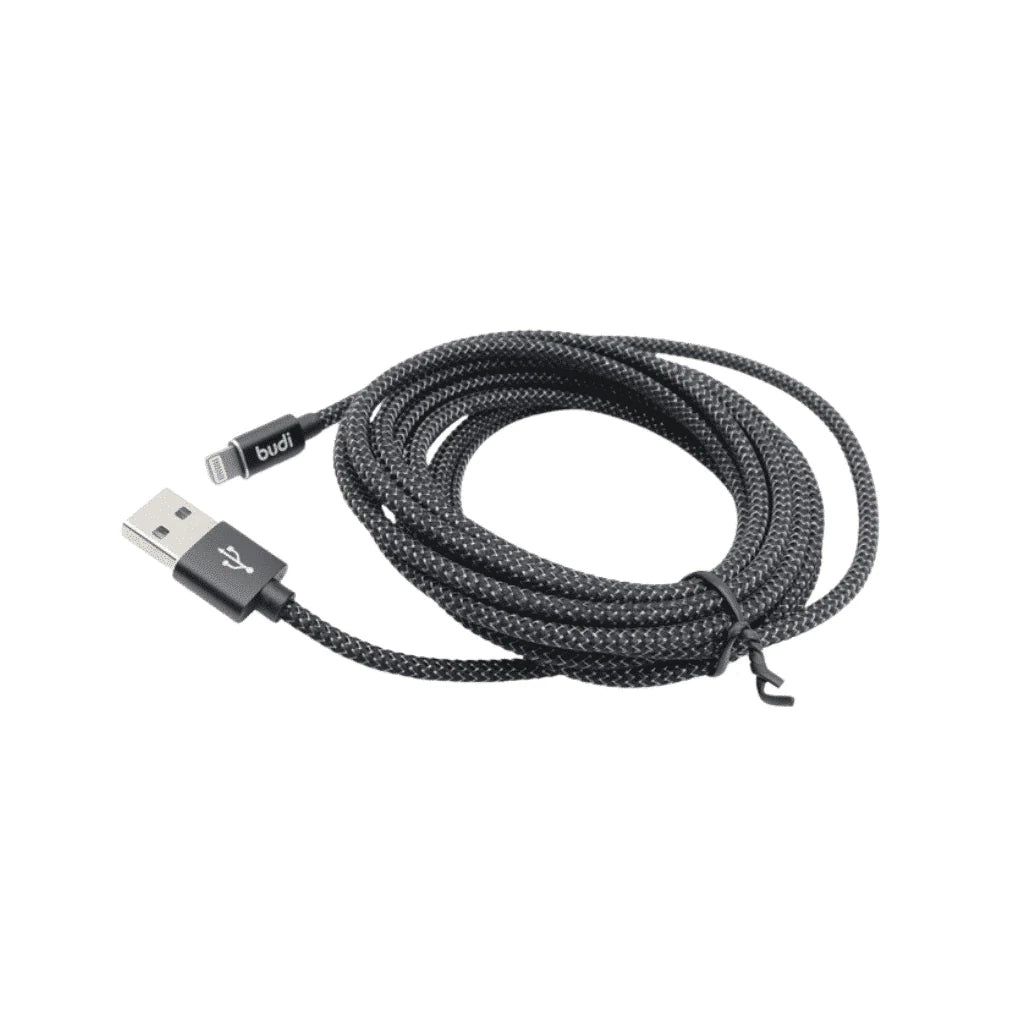 Budi 3M USB to Lightning Charge Sync Braided Cable 3A