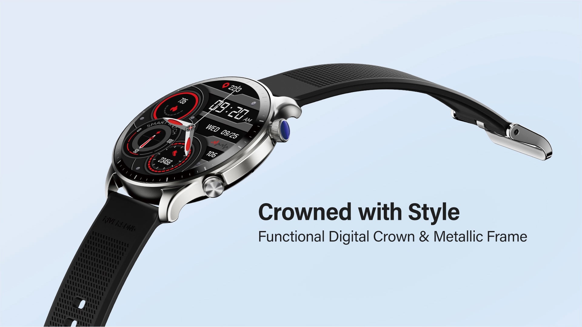 RIVERSONG Motive 9 Pro Calling Smart Watch, 1.43 Inch Amoled Display