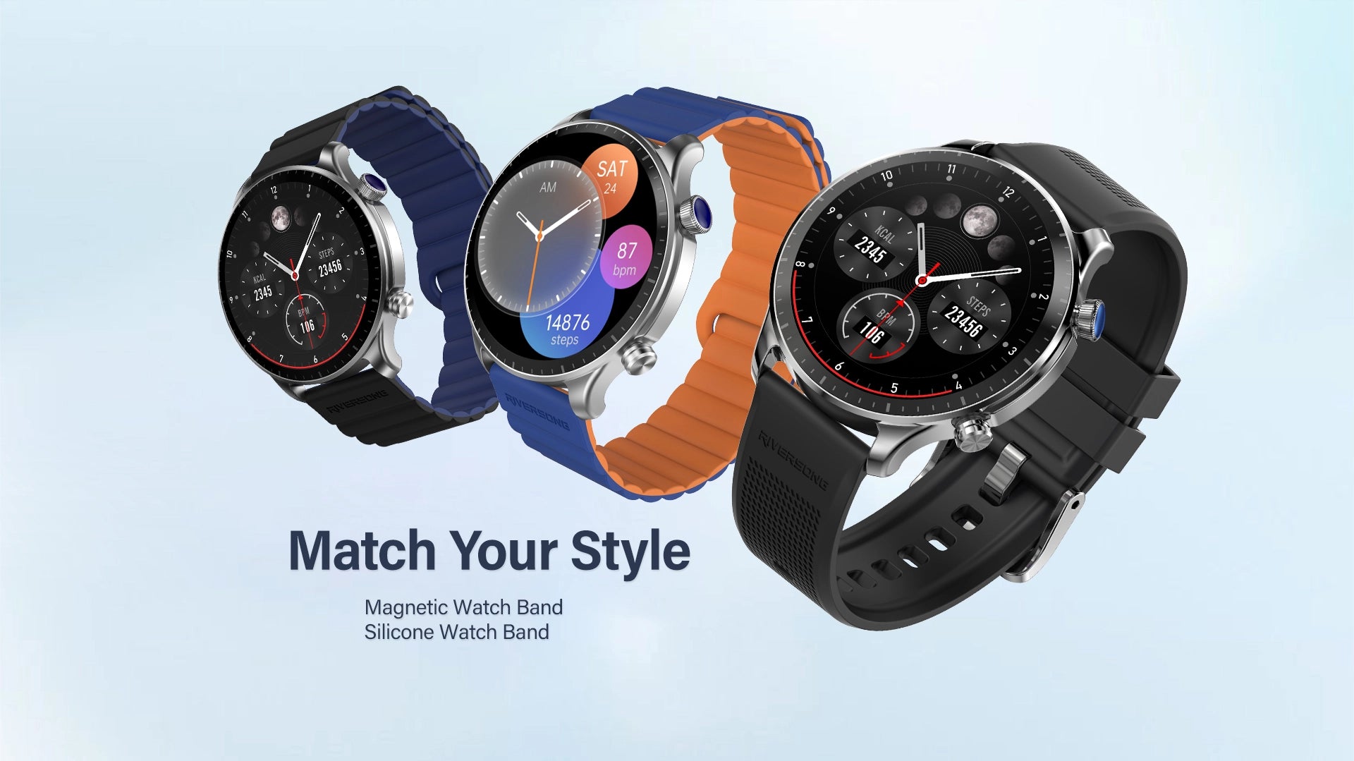 RIVERSONG Motive 9 Pro Calling Smart Watch, 1.43 Inch Amoled Display