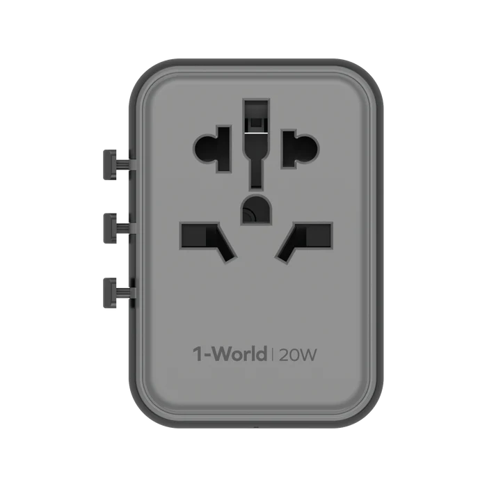 MOMAX 1-World 20w 3-port + ac travel adapter (UA11)
