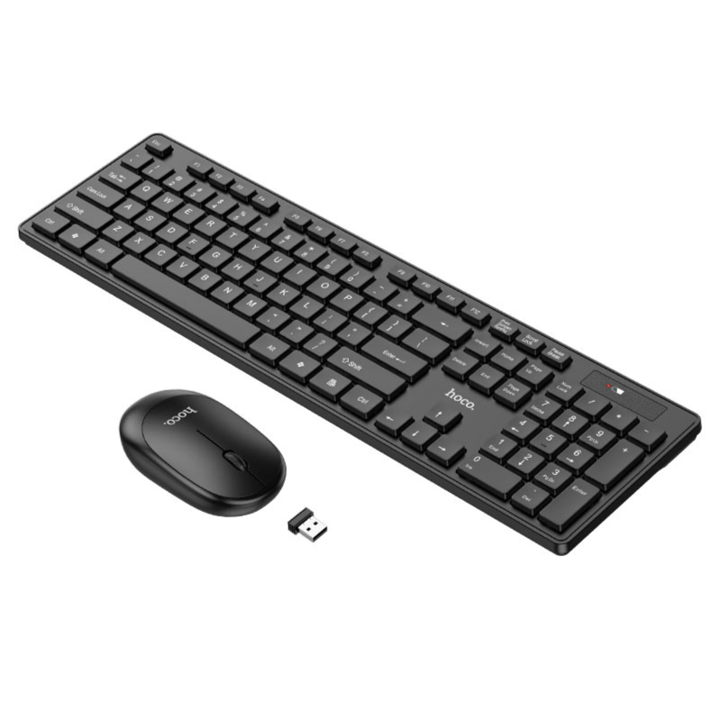 Hoco GM17 2.4G Wireless Keyboard and Mouse Set - Black