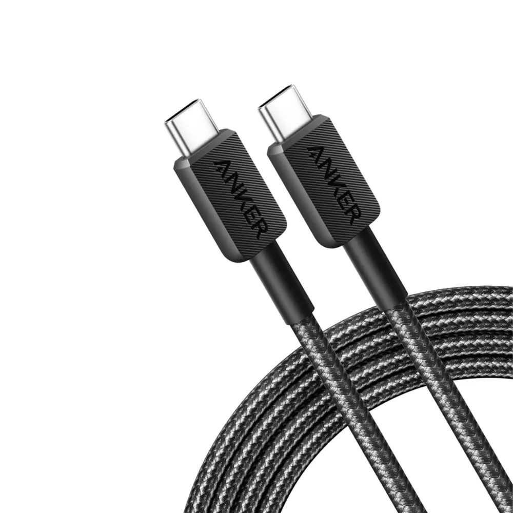 Anker 322 USB-C to USB-C 6ft Braided Cable A81F6H11 - Black