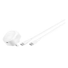 belkin Boost Charge Compact USB-C 20W wall  Charger USB-C to USB-C Cable - White