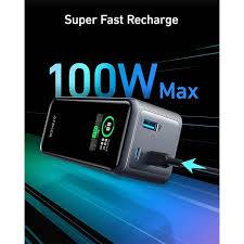 Anker Prime 20000mAh Power Bank 200W | 2x USB-C 1x USB-A | 100W Input | Smart Display | A1336011- Black