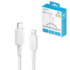 Anker 322 USB-C to Lightning 6ft Braided Cable A81B6H21 - White