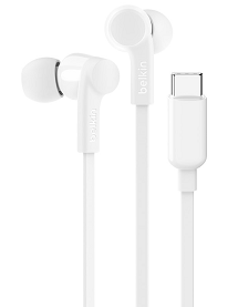 Belkin Soundform Wired Earbuds With Usb-c Connector, In-ear Earphones White